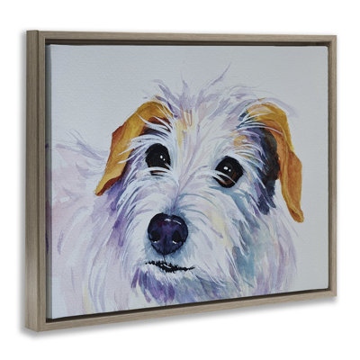  Terrier Dog Portrait Floating Frame, design by Tatiana Roberts