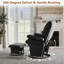 Fauteuil inclinable et oscillant pivotant à 360 ° avec repose-pieds-527609652
