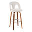 Tabouret de bar pivotant contemporain avec repose-pieds chromé - ensemble de 2-129455921