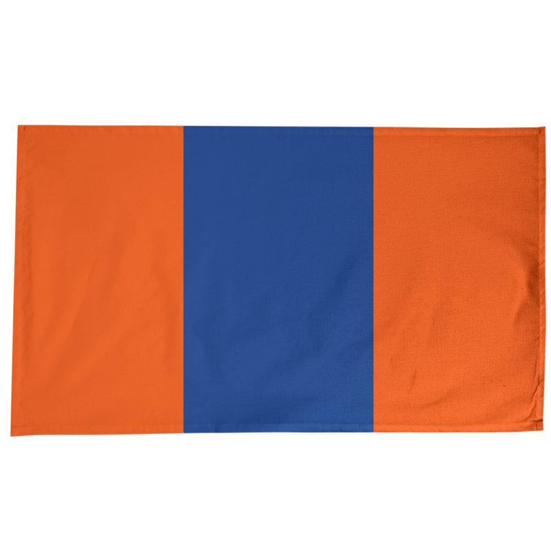 New York NYC Table Runner, Orange/Royal Blue/Orange, Cotton Blend, 102" x 58"