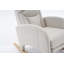 Chaise berçante en coton et lin avec repose-pieds réglable, parfaite pour le confort et la détente dans n'importe quelle pièce