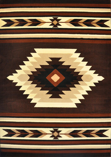 Tapis à motif sud-ouest noir Dounton, 3 pi x 5 pi
