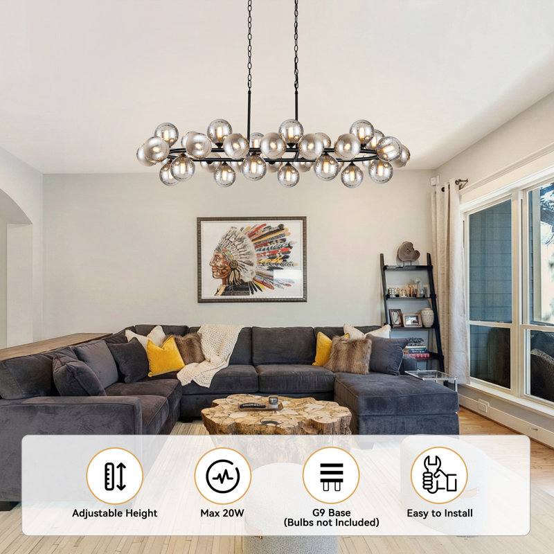 Lustre moderne 32 lumières Spoutnik