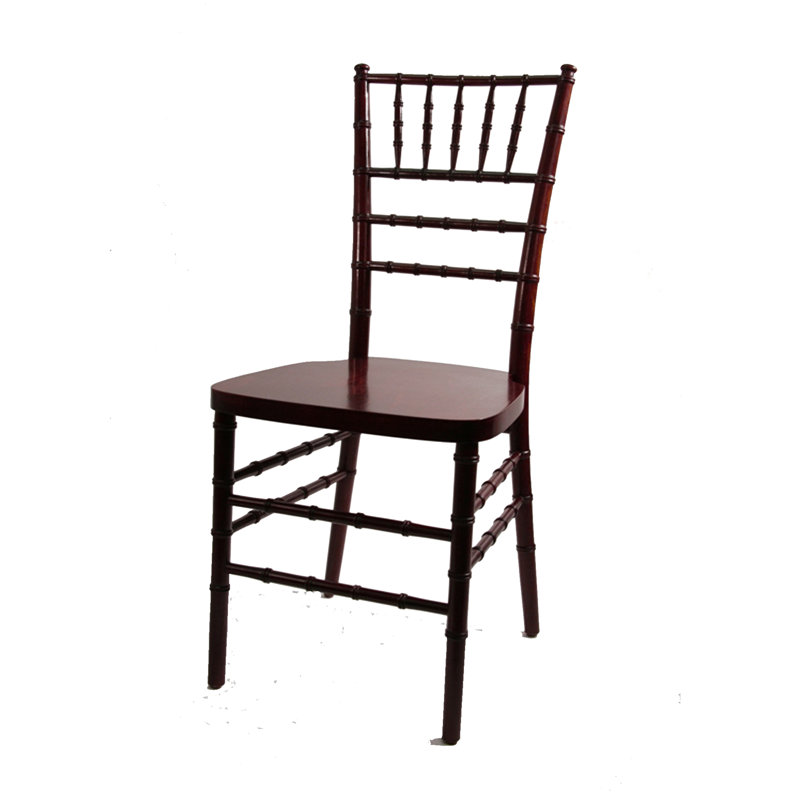 Chaise d'appoint empilable en bois massif Hannigan, Sorbier