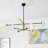 8 - Light X-shape Tiered Sputnik Design Glass Linear Led Chandelier-1504378812