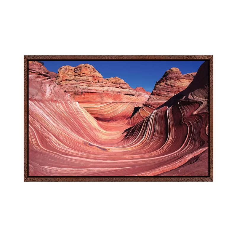 The Wave, Coyote Buttes, Paria Canyon-Vermilion Cliffs Wilderness, Vermillion Cliffs National Monument, Arizona, USA 1 Piece Floater Frame Wall Art on Canvas