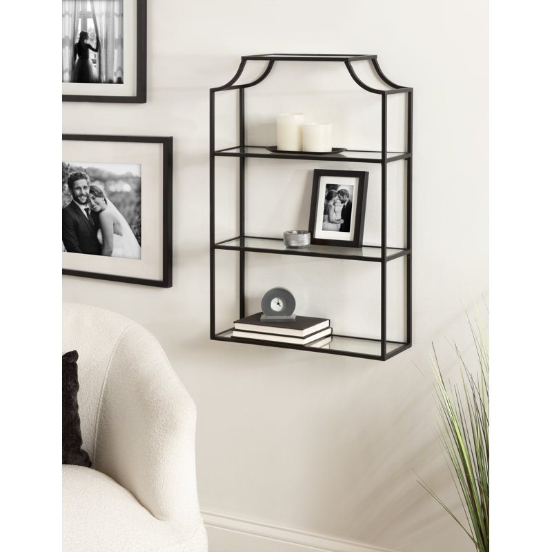 Turgut 4-Tiered Metal Accent Shelf, Gold