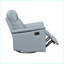 Fauteuil inclinable, pivotant et coulissant, fauteuil inclinable manuel de luxe en cuir grainé bleu royal | Bleu royal | Bois massif, structure en contreplaqué-1857414209