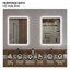 Miroir de salle de bain mural à DEL rectangulaire sans cadre l 20 po x H 30 po Musci-1117011738