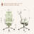 Foldable Office Chair, Ergonomic Mesh Task Chair with Recline Function, Home Office Chair with 2D Headrest , 4D Armrest and Footrest, Adjustable Height & Lumbar Support& W-shaped Seat Cushion-580457735