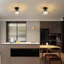 Flush Mount 1-light Black E27 Modern Ceiling Light with Crystal Ambient Lighting Prisms-1016917900
