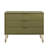 Dumbo 35" Fluted Dresser In Olive Green (3-Drawer)-583326909
