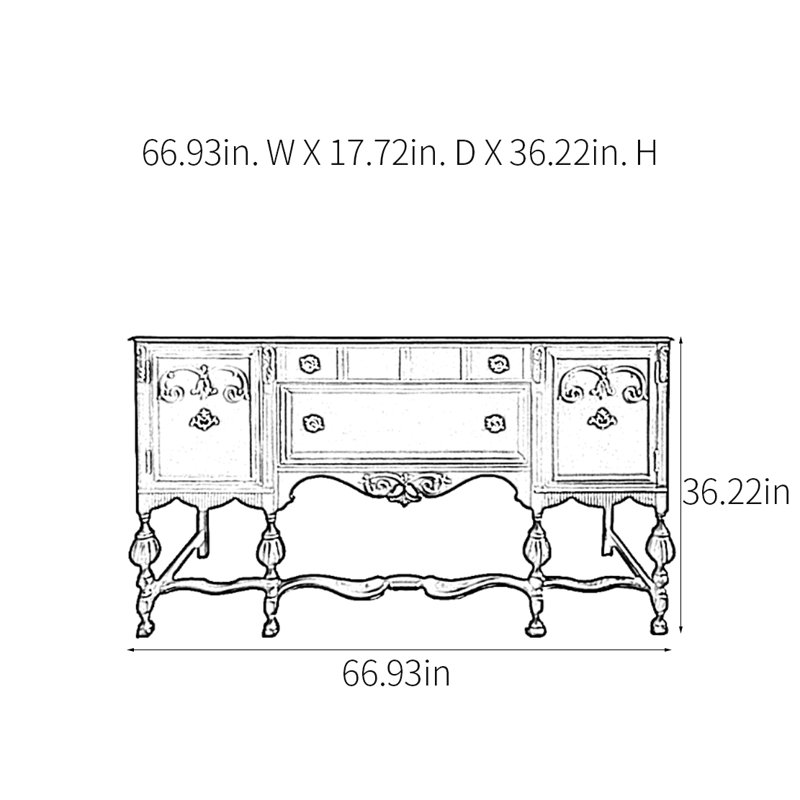American Style Retro Classical Console Table