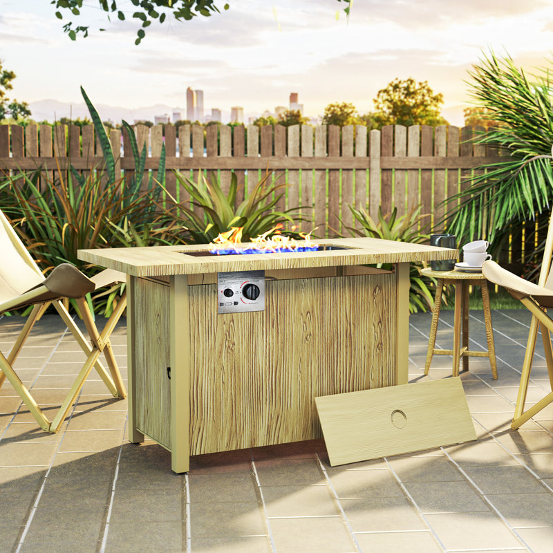 Foyer de table 43 po au propane avec couvercle imperméable 50 000 BTU