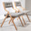 Chaise pliante rembourrée en bois avec coussin, ensemble de 2, siège portable et assemblé pour la cuisine, mariage et fête d'invités, gris