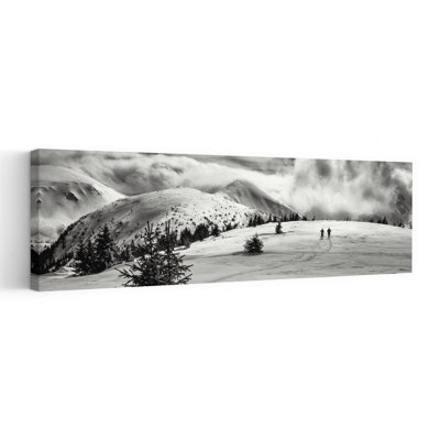 Winter Mountain Journey by Matej Rumansky - Wrapped Canvas Panoramic Print