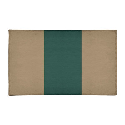 Tapis vert/gris