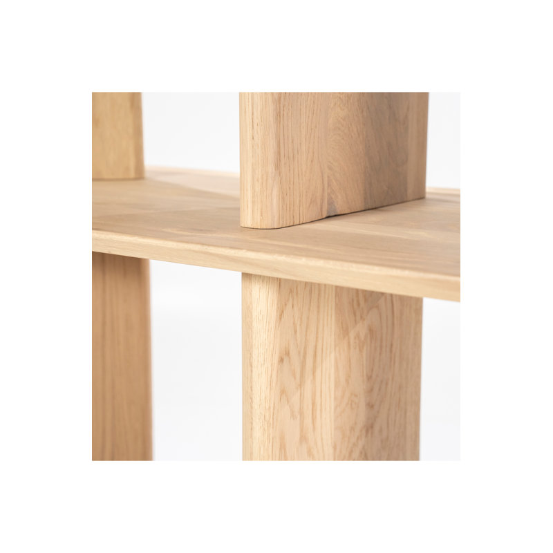 Wall Shelf Solid Wood Bookcase, Natural