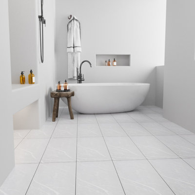 30 x 60cm Set of 28 Stone-effect Self-adhesive PVC Flooring