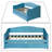 Marlos Simple and Fashionable Twin Size Velvet Fabric Upholstered Daybed with Drawers and Center Support Legs-790640941