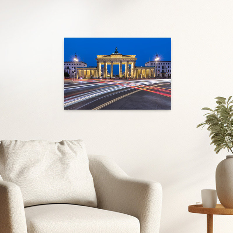 Porte de Brandebourg, impression d'art mural abstrait contemporain, H 16 po x l 24 po