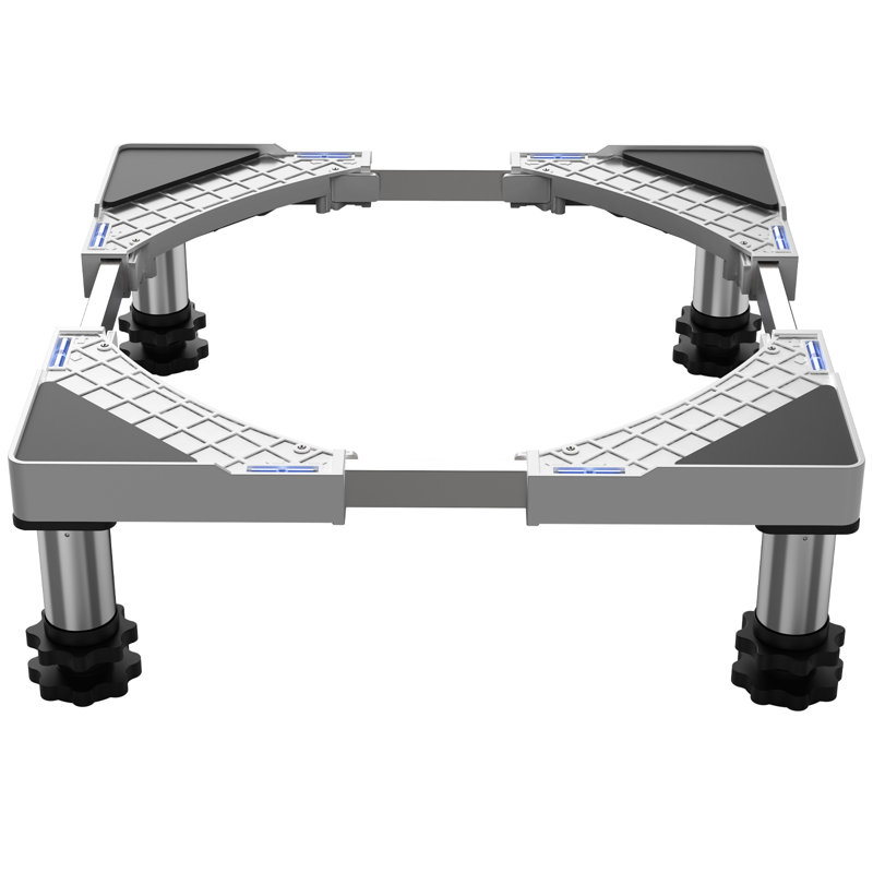 Support de machine à laver réglable avec pieds de support en acier inoxydable, base d'appareil surélevée avec coussins anti-vibration
