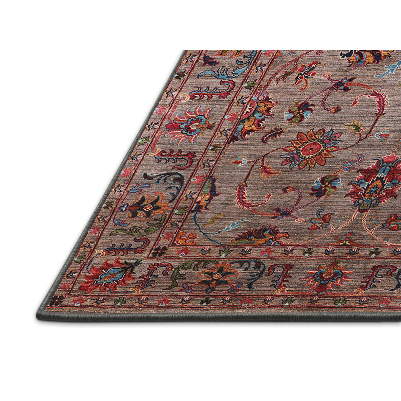 Tapis brun à motif oriental, Rectangle 2 pi x 3 pi