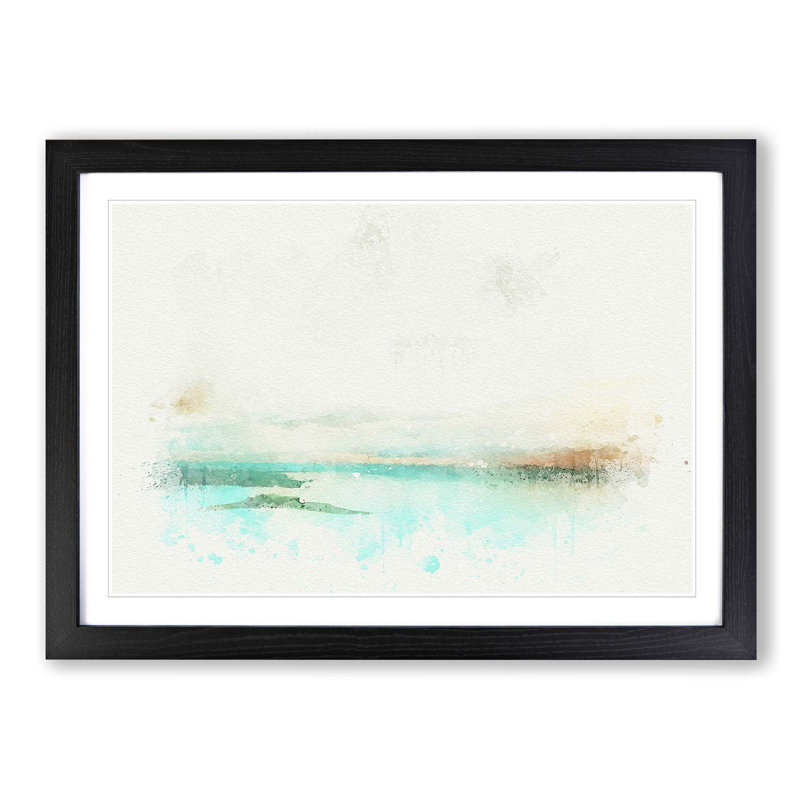 Aerial View of the Netherlands in Abstract - Picture Frame Graphic Art Print, 36cm H x 48cm W x 2cm D, Black Framed