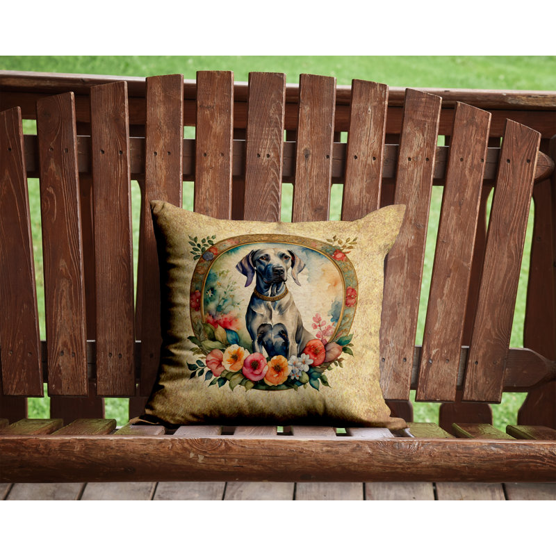 Outdoor Throw Pillow, 14" H x 14" W x 3" D