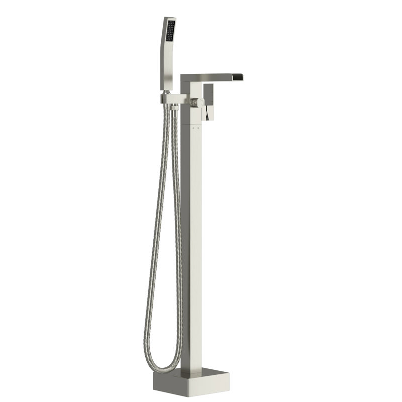 Waterfall Faucet For Bathtub, 360° Rotatable Spout And Hand Shower, Heavy - Duty Brass, Brushed Nickel Design Tub With Spout, Brass Construction,