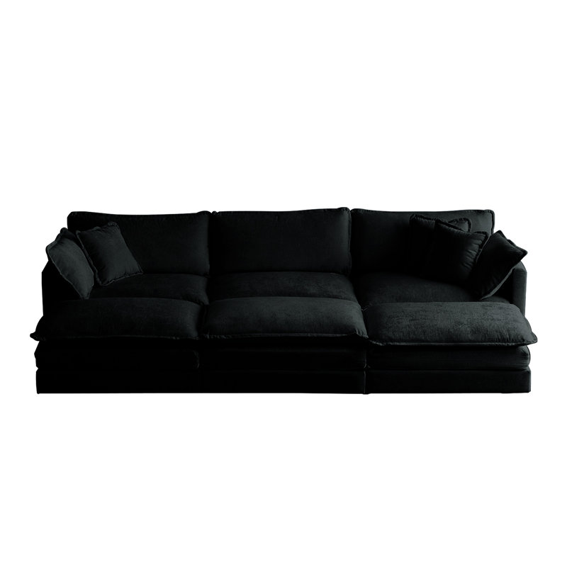 3 coussins modulaires avec 3 repose-pieds et coussins Relax