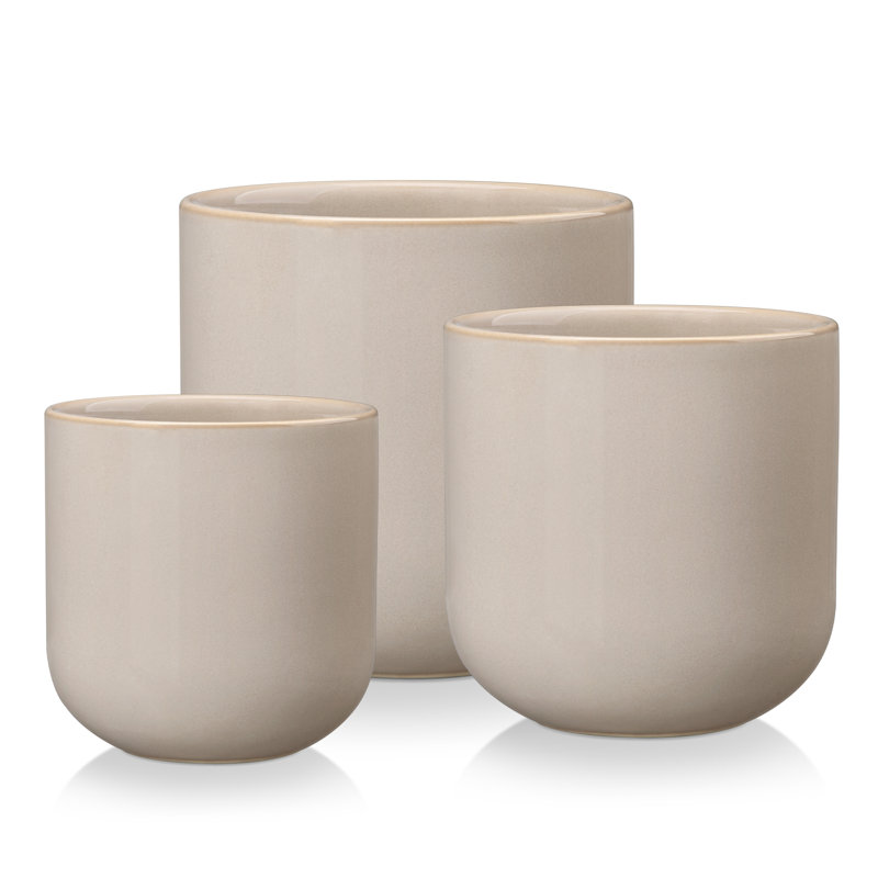 Ceramic Indoor Pot Planter, Grey