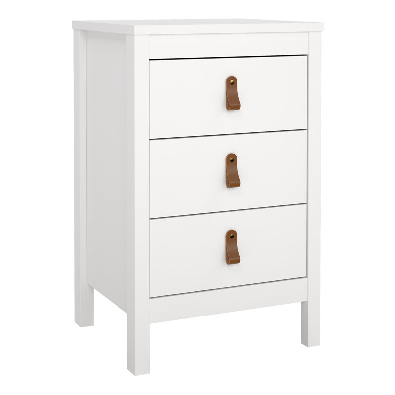 Ameiya 43.8cm W Plywood / Laminate Board Bedside Table, White