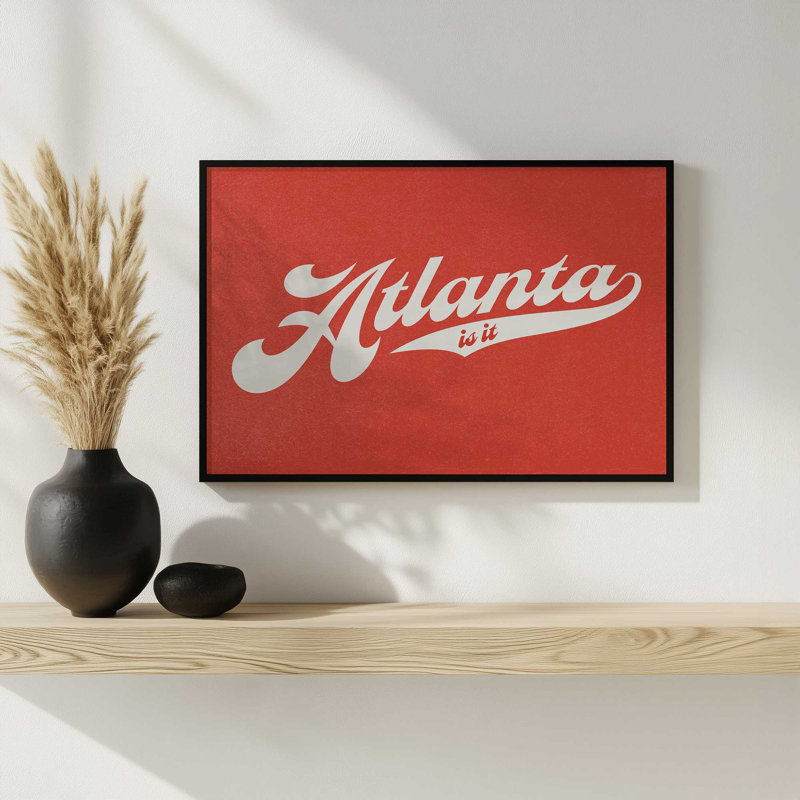 «Atlanta Script» par Deny Designs, reproduction d'art, Tanné, 30 x 40, Impression encadrée