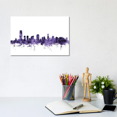 Jersey City, New Jersey Skyline by Michael Tompsett - Wrapped Canvas Gallery-Wrapped Canvas Giclée