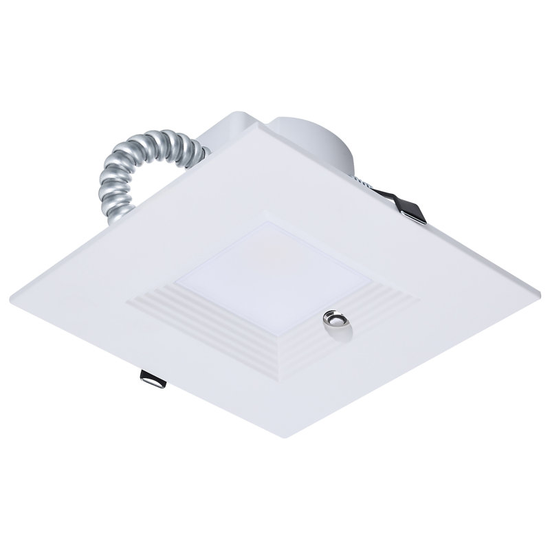 20.5W Field Selectable LED 6-Inch Commercial Downlight Dual Dimming Integrated Emergency Driver Square 120-347V