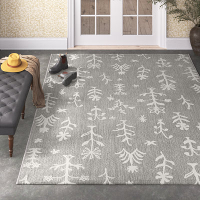 Tapis d'intérieur / extérieur gris Vreni