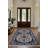 Armend Collection Digital Print Cotton-Polyester Navy Floral Rug-2089960165