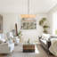 Lustre en cristal 24 po, plafonnier moderne