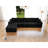 131.9*68.9"Modular Sectional Sofa Seat,Upholstered Compressed Couch For Living Room,Bedroom,Apartment,No Assembly Required,4 PC Free Combination,Plush Corduroy Fabric,Black-1224360749-1224360744