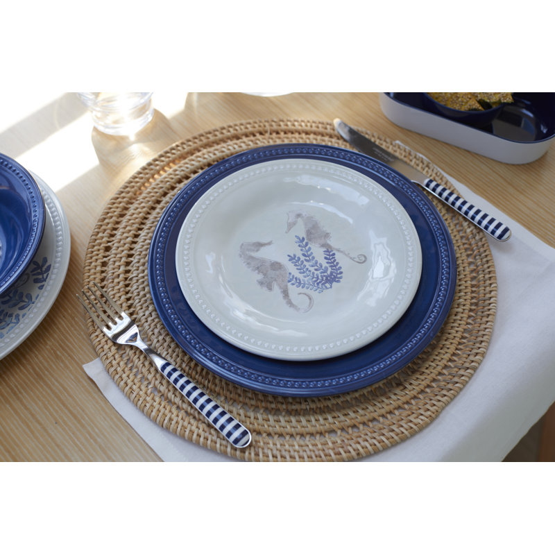 6 Piece Melamine Dessert Plate Set - Paradise