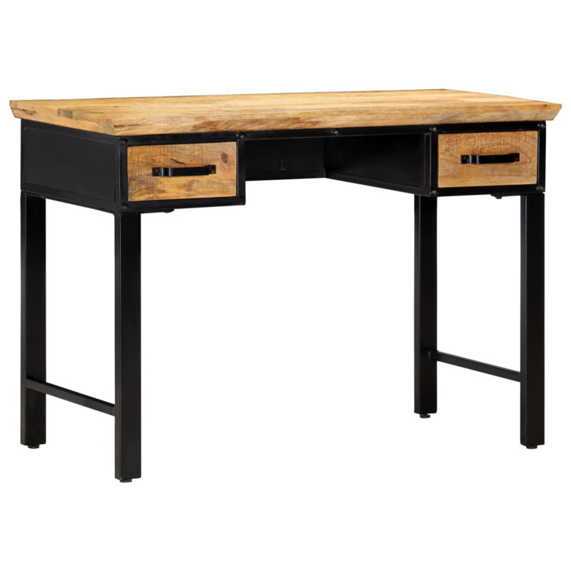 Table d'écriture en bois de manguier massif 43,3 po x 19,6 po x 29,9 po