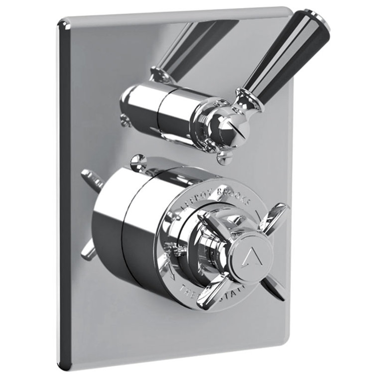 Classic Black Thermostatic Shower System with Integrated Flow Control