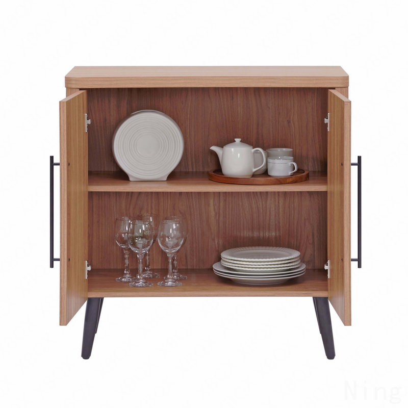 Armoire d'appoint cannelée 31 ", Brun