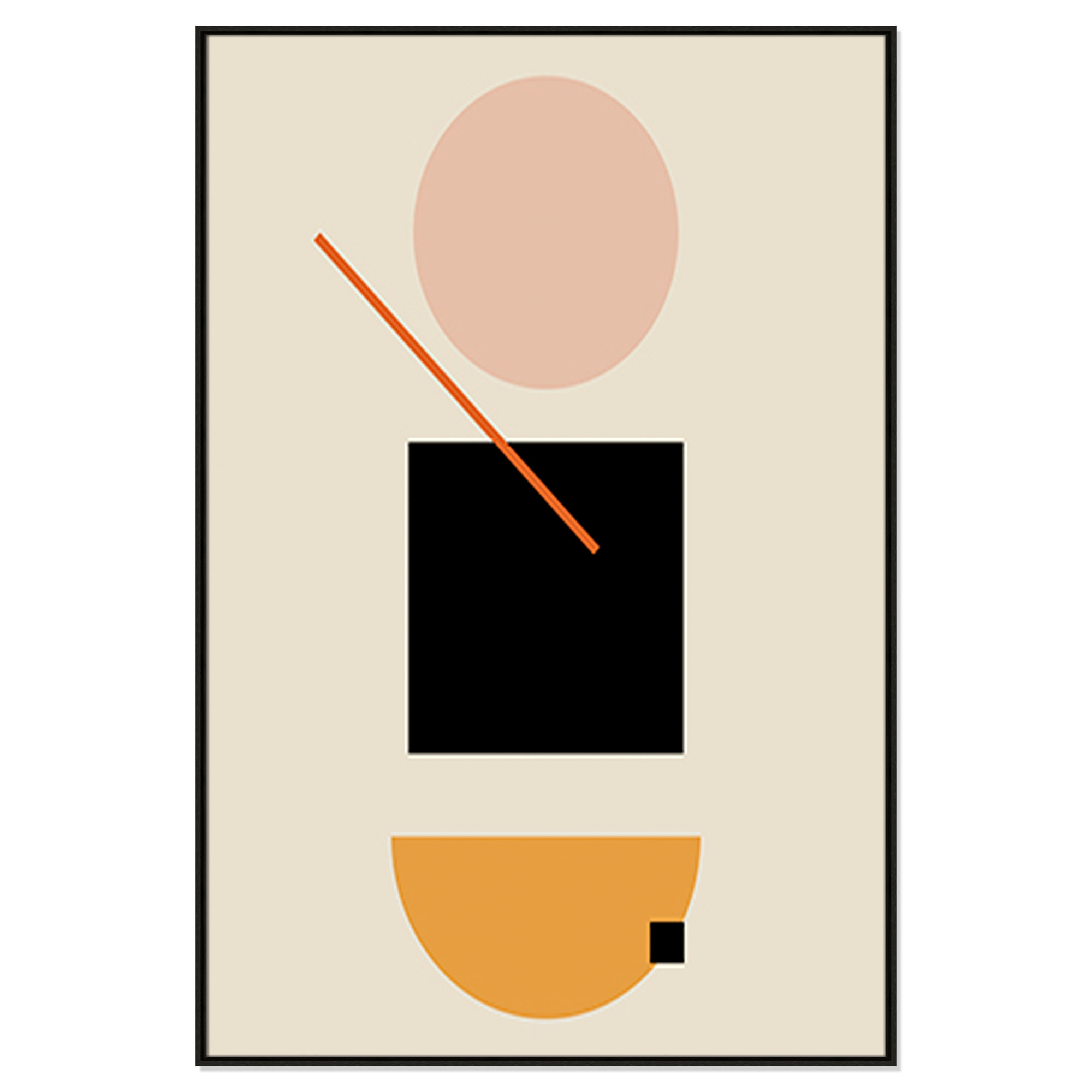Simple Shapes by Daniela Santiago, 61.5" H x 41.5" W x 2" D, Espresso Framed