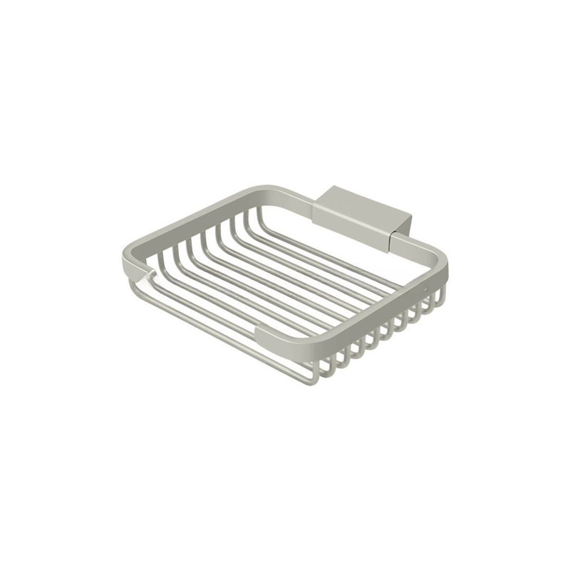 3F5BED002C7F4E5D804C17F614EDEDE9 Panier en métal, porte-savon rectangulaire en nickel brossé de 6 po, Nickel brossé