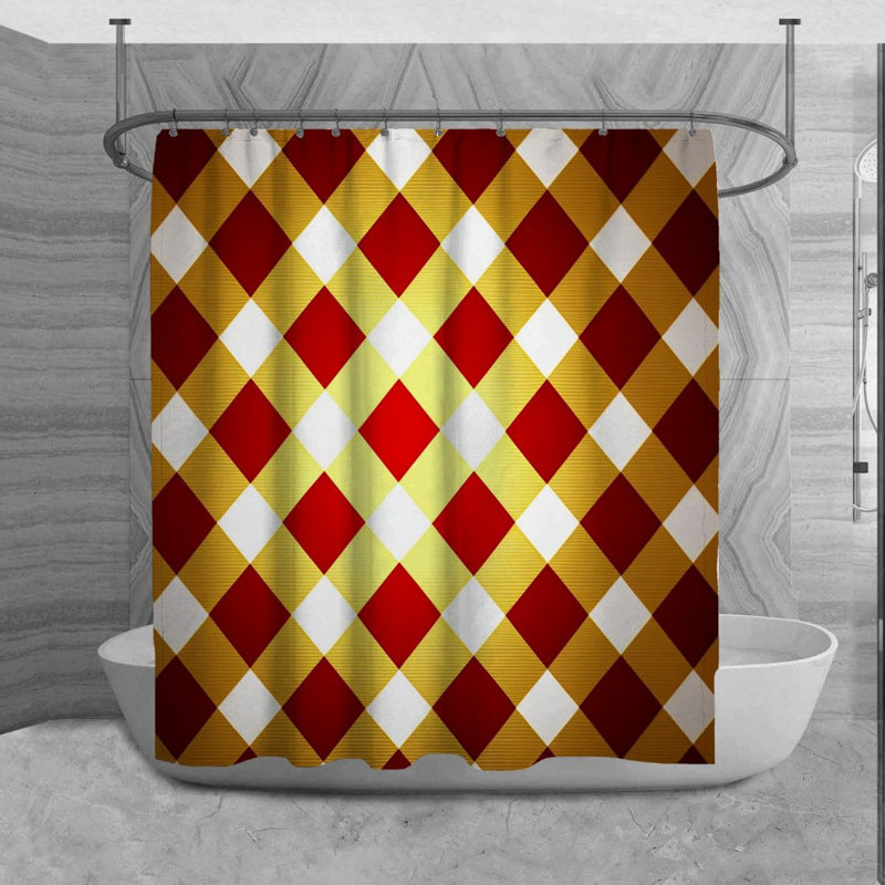 Rideau de douche Addax Gingham, H 73 po x l 70 po