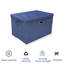 Boîte de rangement pliable en tissu bleu marine Essentials