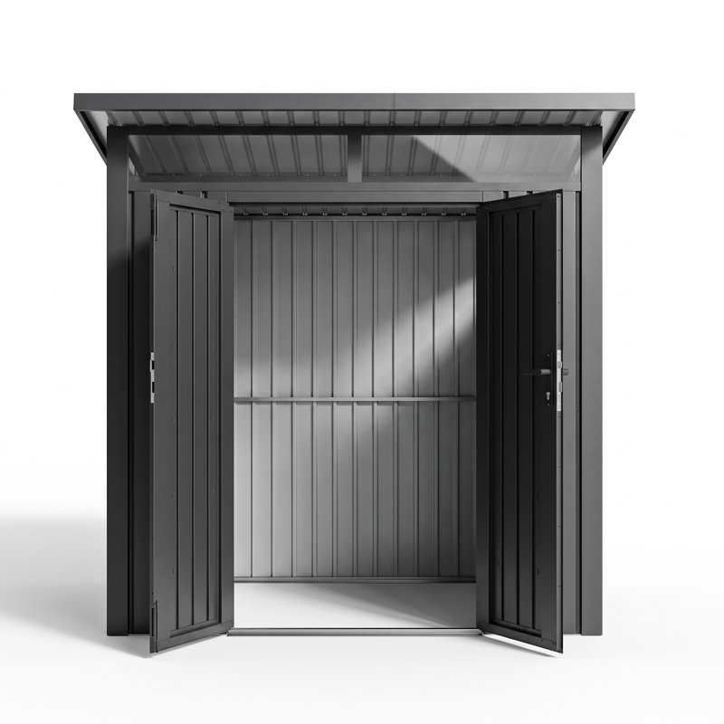 Abri de jardin en métal robuste et résistant au vent, modèle Penguin Arvada, 2,25 m x 1,86 m (Gazebo Penguin Arvada) - Gris foncé