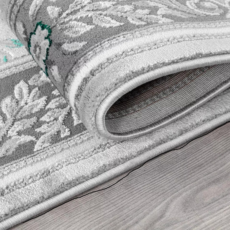 Floral Flatweave Area Rug, Runner 60 x 220 cm